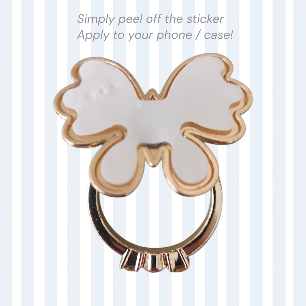 Butterfly Phone Ring/Stand with Pink Rhinestones - Picture 2 of 2